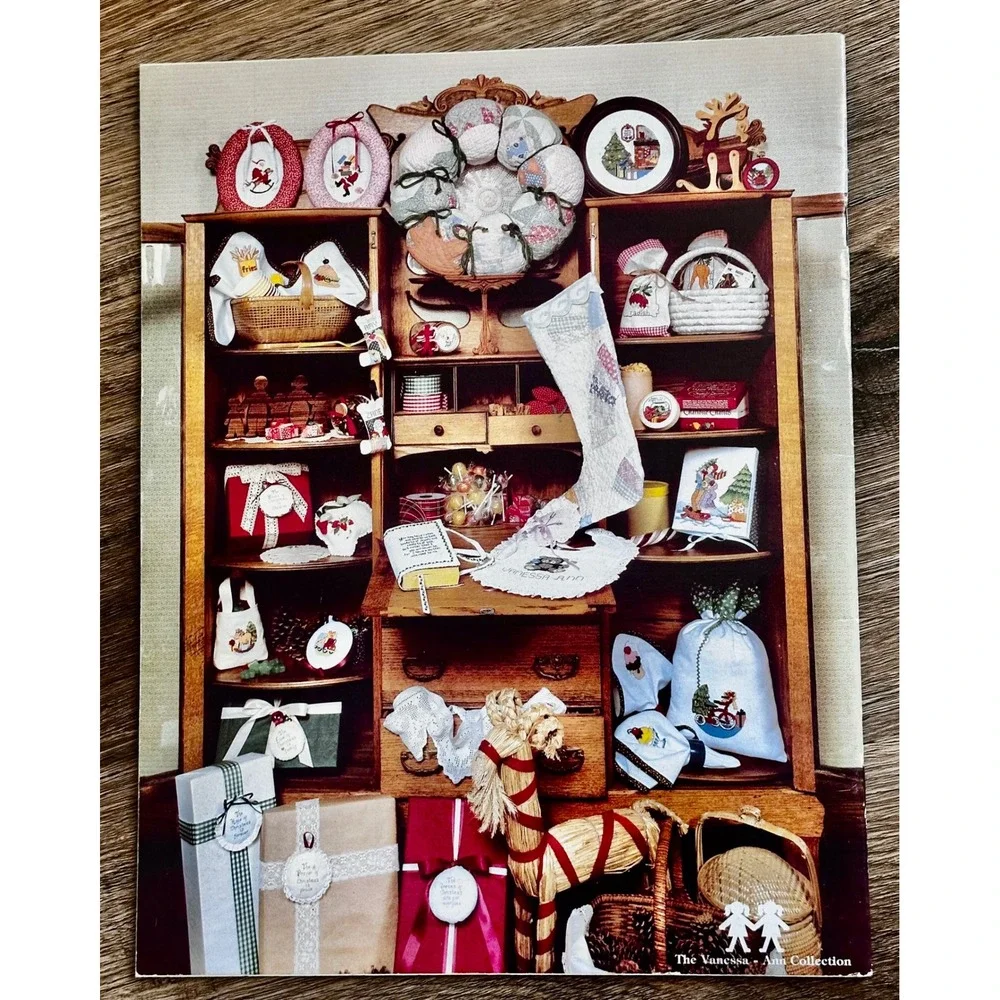 Vintage 1980 Christmas Pie Cross-Stitch Pattern Booklet Vanessa-Ann Collection